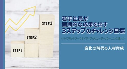 若手社員育成の新3ステップ目標｜1年目ハイブリッドネイティブ・2年目AIリーダー・3年目ラーニング達人