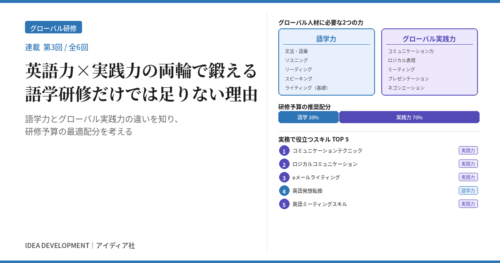 英語力×実践力の両輪で鍛える｜語学研修だけでは足りない理由【連載第3回】