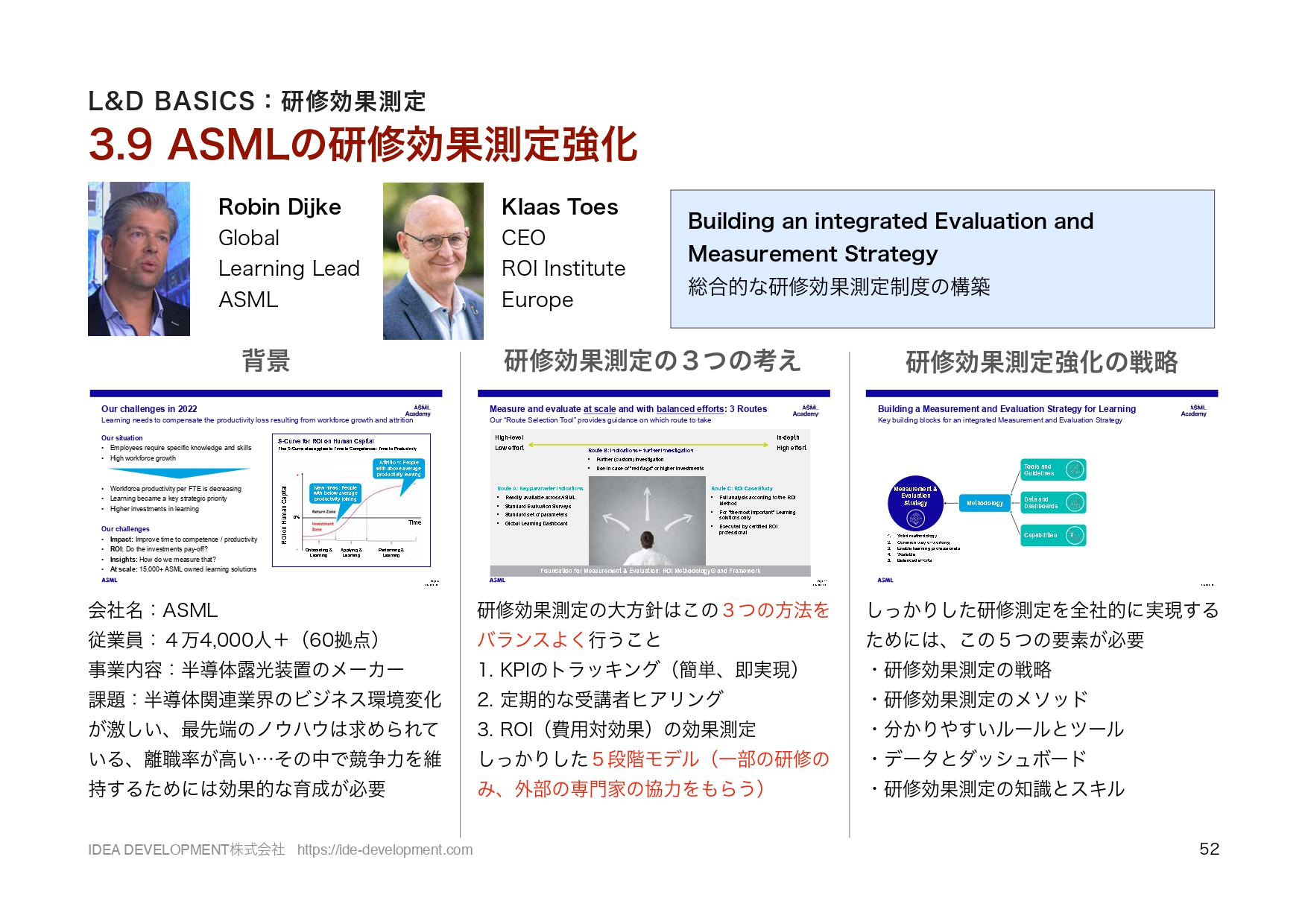 ATD2025レポート p.52 ASMLの研修効果測定制度の構築