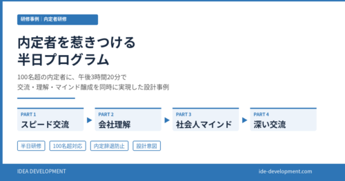内定者を惹きつける半日プログラム｜内定者研修の設計事例
