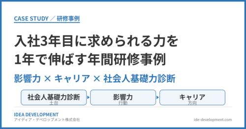 3年目社員に求められること実現する年間研修事例|影響力・キャリア・診断の3軸設計