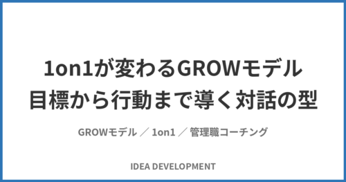 1on1が変わるGROWモデル｜目標から行動まで導く対話の型