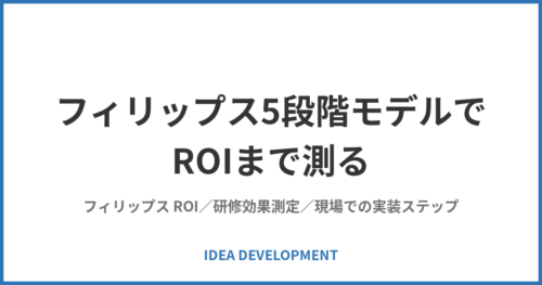 フィリップス5段階モデルでROIまで測る|現場での実装ステップ